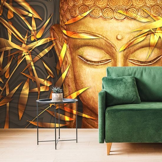 Tapéta részlet a mosolygó Buddha arcáról