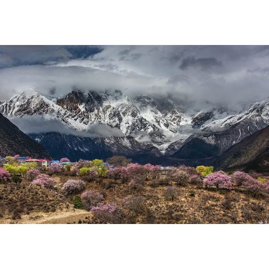 Öntapadó fotótapéta kilátás nyílik a fenséges hegyekre