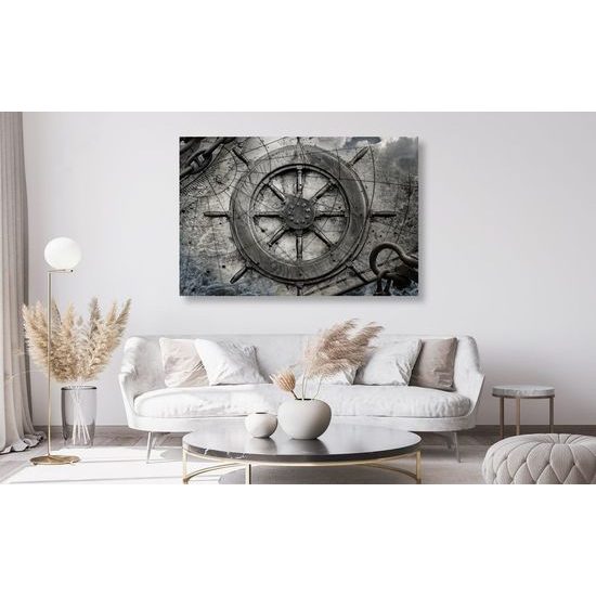 Kép hajókormány művészi megjelenítése