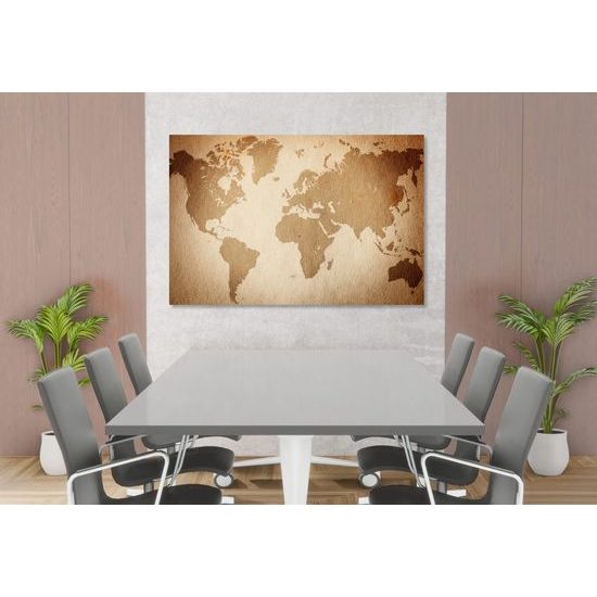 Kép világtérkép szépia kivitelben