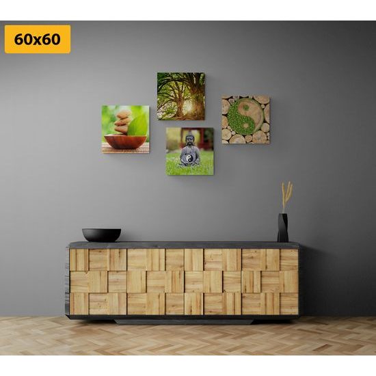 Képszett Feng Shui zöld árnyalatban