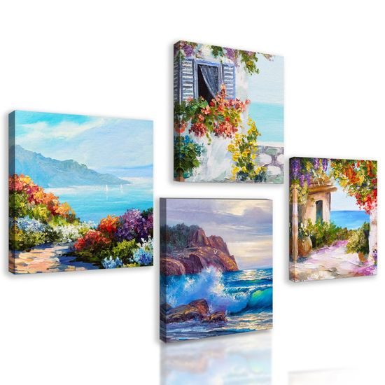 Képszett tengerparti táj zeg-zugai