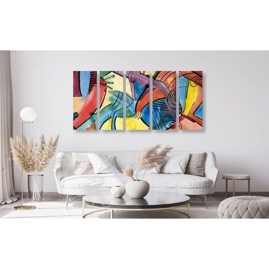 5 részes kép absztrakt művészet egyedisége
