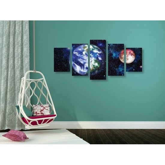 5 részes kép akvarell világűr