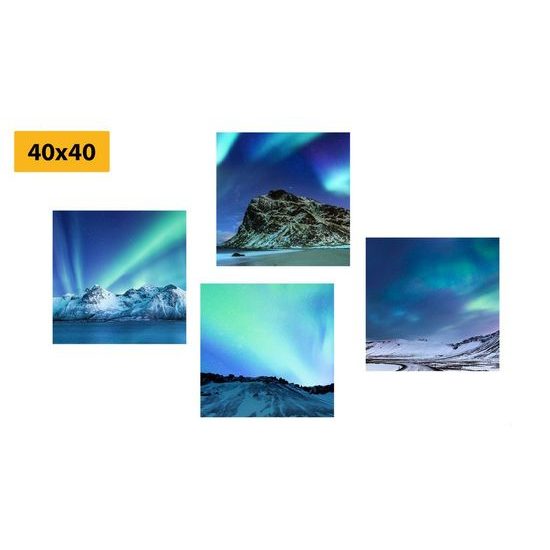 Képszett elbűvölő sarki fény