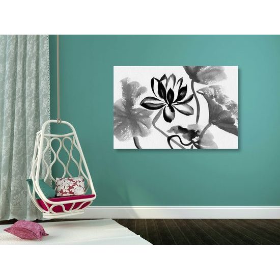 Kép művészi festmény fekete-fehér kivitelben