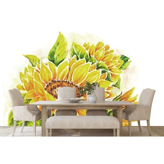 Gyönyörű napraforgó festmény tapéta