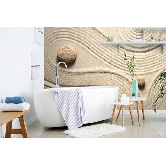 Öntapadó tapéta homokos zen kert