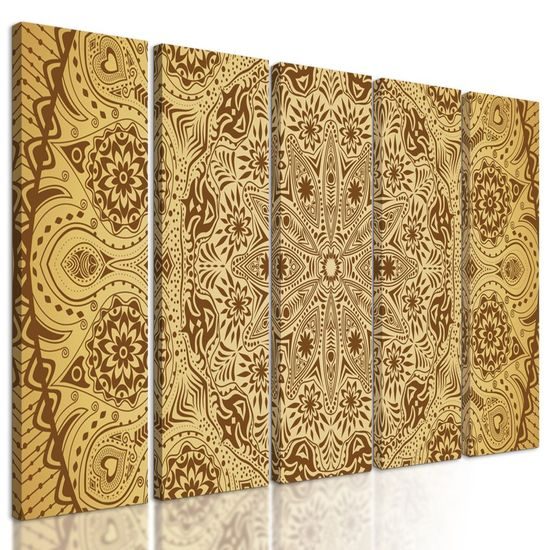 5 részes kép luxus arany Mandala
