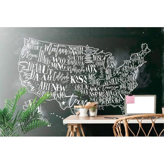 Öntapadó tapéta Érdekes USA térkép
