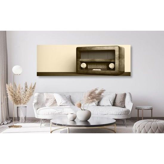 Kép régi rádió szépia kivitelben