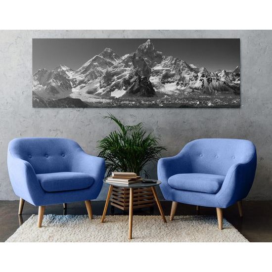 Kép Alaszkai hegyek fekete-fehér kivitelben