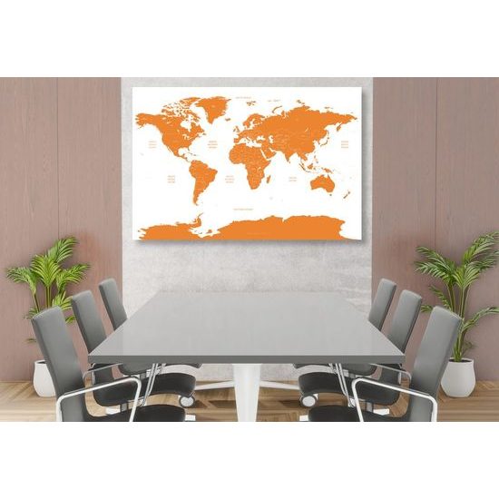 Parafa kép narancssárga világtérkép államokkal