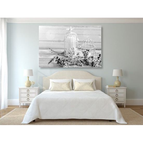 Kép romantikus csendélet fekete-fehér kivitelben