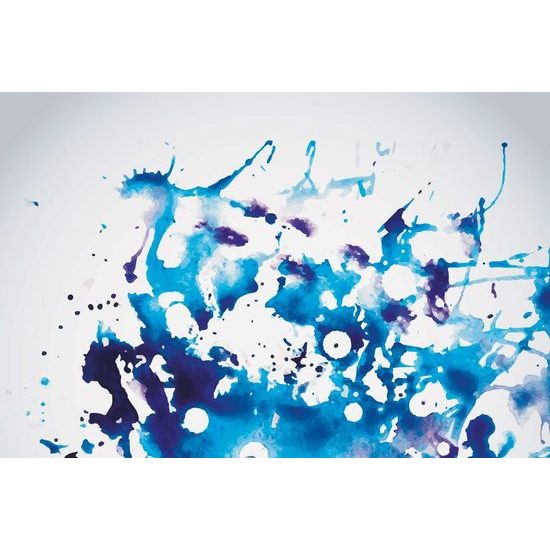 Öntapadó tapéta kék akvarell absztrakt mintával