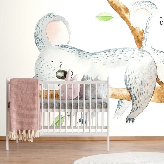 Arany koala egy ágon öntapadó tapéta