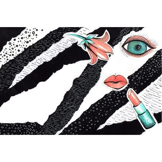 Öntapadó tapéta a hölgy eleganciája