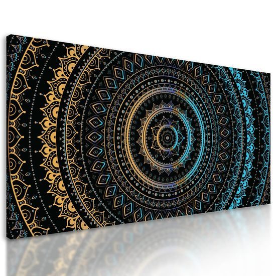 Kép gyönyörű kék-arany Mandala