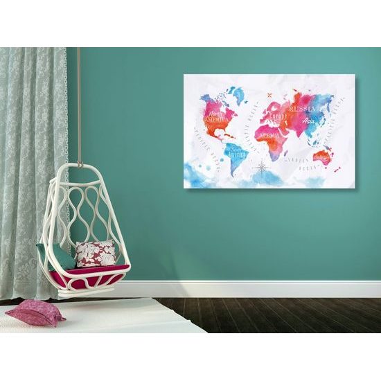 Parafa térkép vizfestmény világ térkép