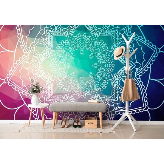 Mandala öntapadó tapéta színes alapon