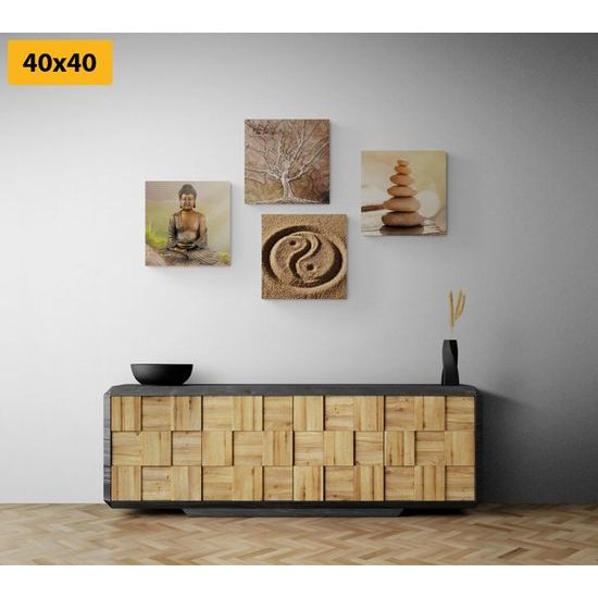 Képszett Feng Shui földes színekben