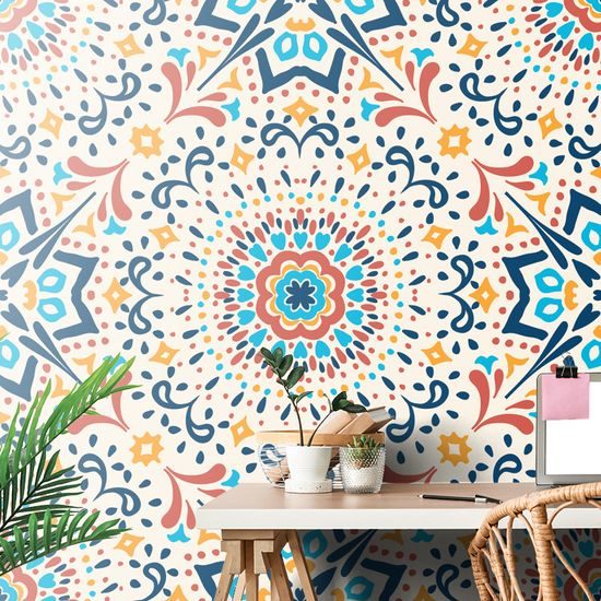 Tapéta érdekes színes minta