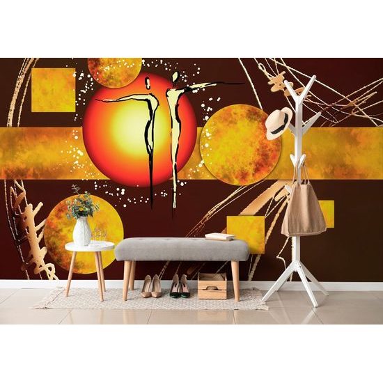 Öntapadó tapéta egy szerelmes pár etnikai design