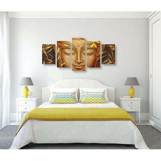 5 részes kép absztrakt Buddha