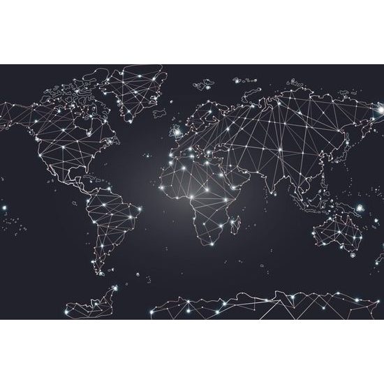 Öntapadó tapéta hálózatokból álló világtérkép