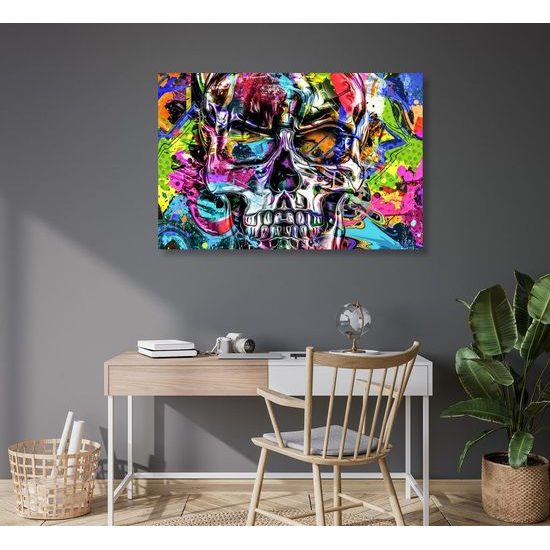 Kép koponya pop art kivitelben