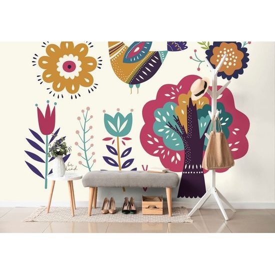 Tapéta szép népi motívumok