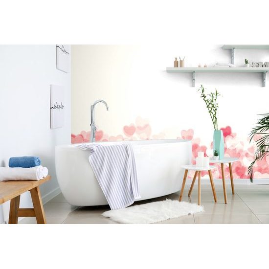 Gyönyörű öntapadó tapéta tele szívvel