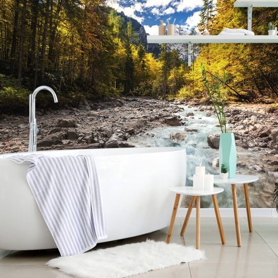 Öntapadó fotótapéta hegyi folyó