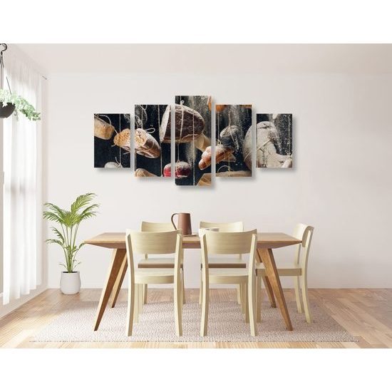 5 részes kép lógó pékáru