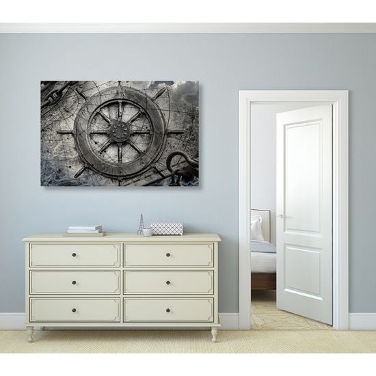 Kép hajókormány művészi megjelenítése