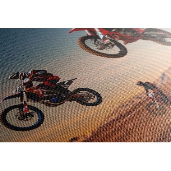 Kép motorkerékpárosok fekete-fehér kivitelben