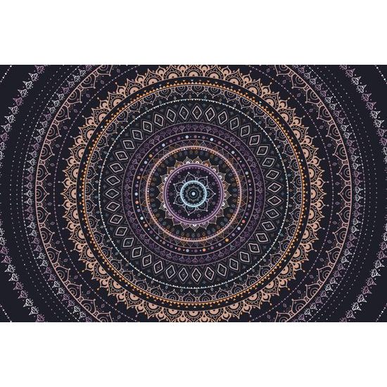 Öntapadó tapéta érdekes Mandala lila színben