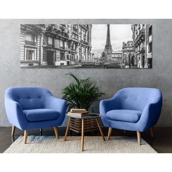 Kép művészi Párizs fekete-fehér kivitelben