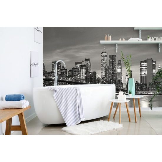 Egyedi fekete-fehér Brooklyn Bridge öntapadó fotótapéta