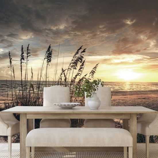 Eredeti öntapadó fotótapéta naplemente a tengerpartról