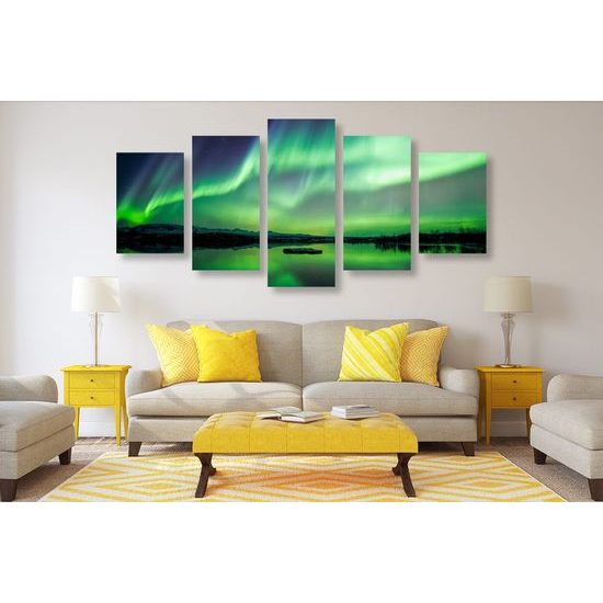 5 részes kép varázslatos sarki fény