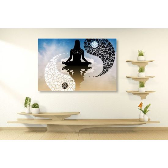 Kép jóga jin és jang ölelésében