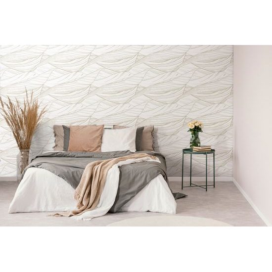 Tapéta törékeny levél bézs kivitelben