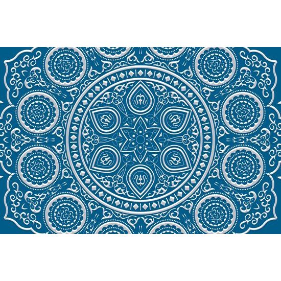 Öntapadó tapéta kellemes Mandala kék alapon