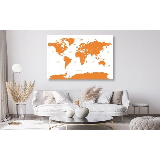 Parafa kép narancssárga világtérkép államokkal