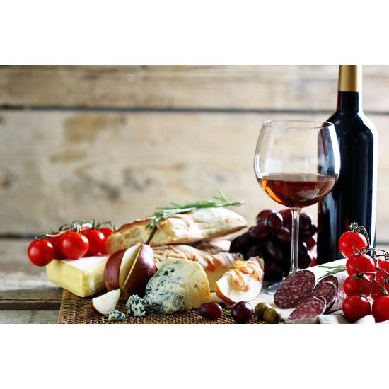 Kép csendélet ízletes vacsora