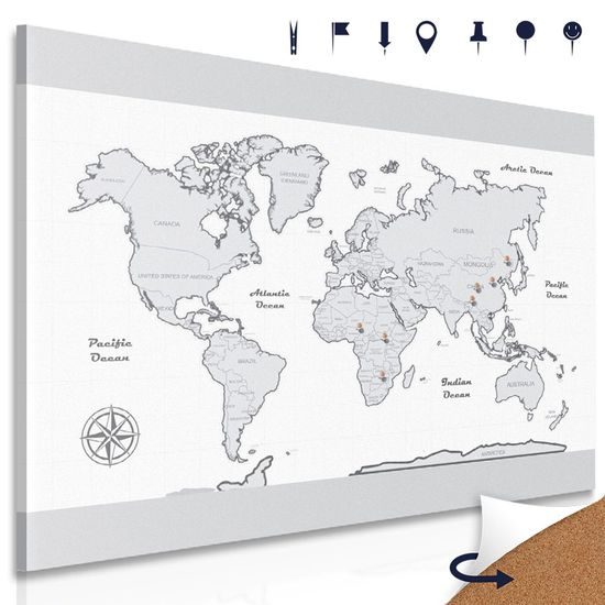 Parafa kép térkép szürke szegéllyel