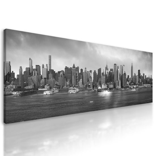 Kép varázslatos New York látványa fekete-fehér kivitelben