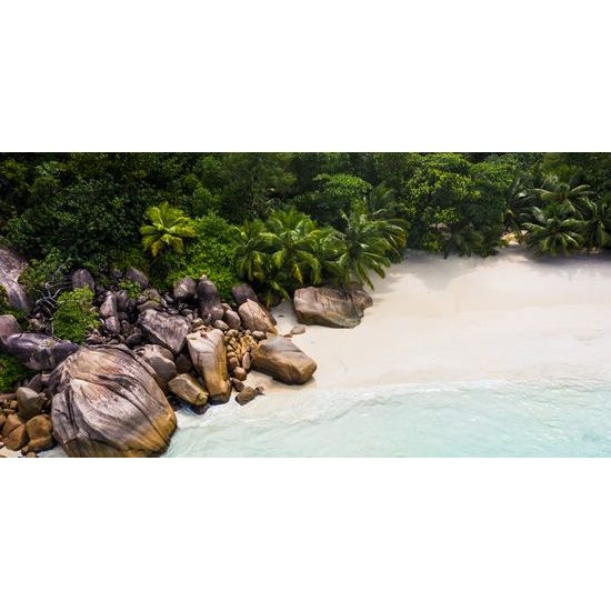 Kép exotikus Seychelle-szigeteki tengerpart