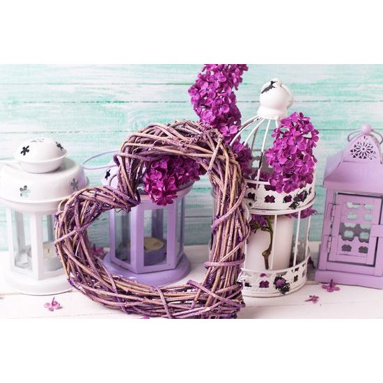 Kép vintage csendélet lila árnyalatban